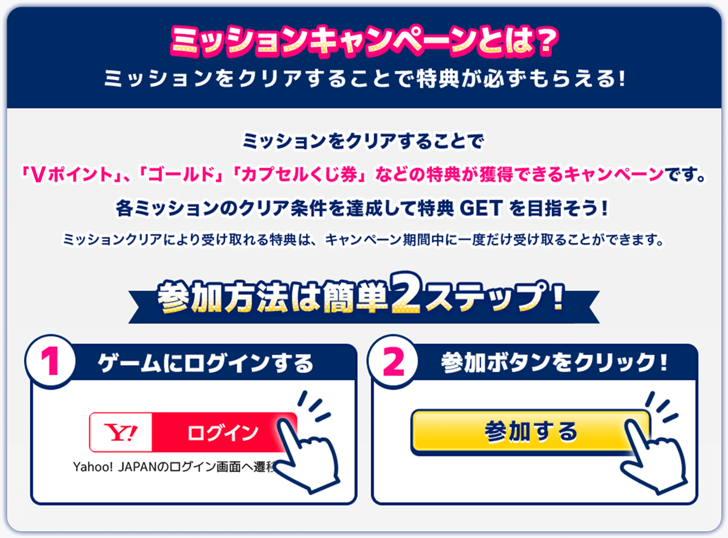 ミッションキャンペーンとは？ミッションをクリアすることで特典が必ずもらえる！